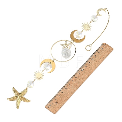 304 Stainless Steel Starfish Hanging Suncatcher HJEW-JM05043-1