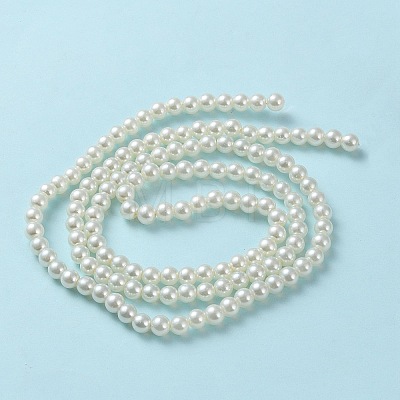 Baking Painted Pearlized Glass Pearl Round Bead Strands HY-Q003-6mm-02-1