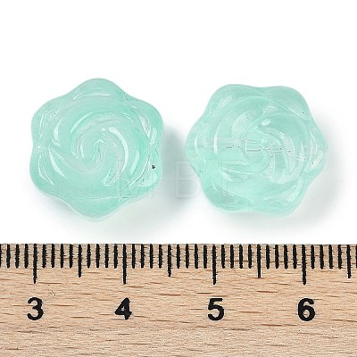 Transparent Spray Paint Glass Beads GLAA-H035-05E-1