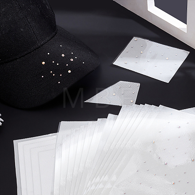 24Pcs Glitter Hotfix Rhinestone Sheet DIY-FG0010-10A-1