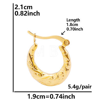 Stylish Stainless Steel Hoop Earrings for Women OK9057-10-1