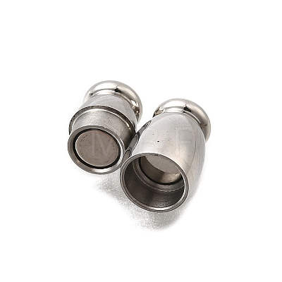Barrel 304 Stainless Steel Magnetic Clasps STAS-D382-03B-P-1