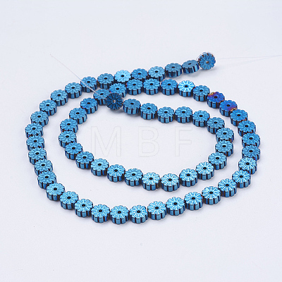 Electroplate Non-magnetic Synthetic Hematite Beads Strands G-J383-6x2mm-A-1