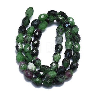 Natural Ruby in Zoisite Beads Strands G-K245-S01-01-1