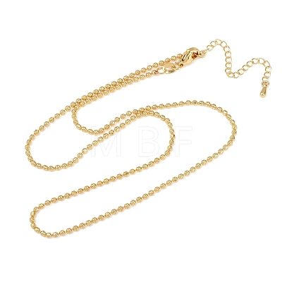 2MM Brass Ball Chain Necklaces for Men Women NJEW-L012-04G-1
