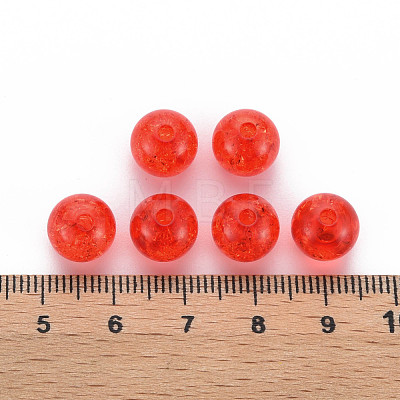 Transparent Crackle Acrylic Beads MACR-S373-66C-N08-1