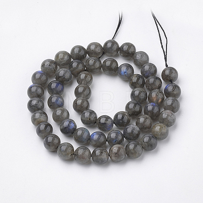 Natural Labradorite Beads Strands G-S150-47-8mm-1