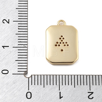 Brass Micro Pave Cubic Zirconia Pendants KK-D283-30G-02-1