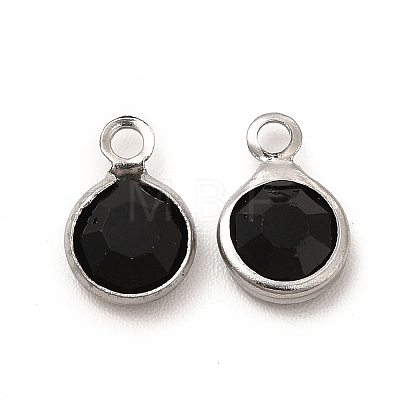 304 Stainless Steel with Glass Charms STAS-G305-11P-02-1