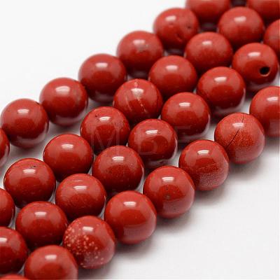 Natural Red Jasper Beads Strands G-E375-4mm-02-1