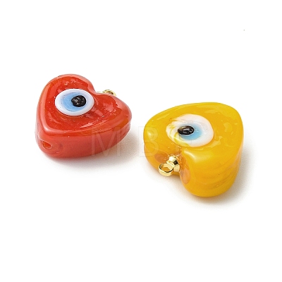 Handmade Evil Eye Lampwork Pendants PALLOY-JF05643-1