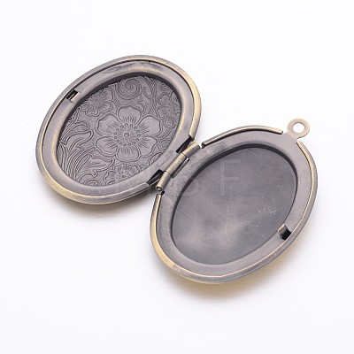 Brass Locket Pendants ECF133-2AB-1