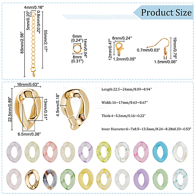   DIY Curb Chains Earrings Bracelets Necklaces Making Kits DIY-PH0009-28-1