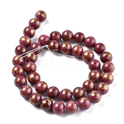 Natural Mashan Jade Beads Strands G-F670-A26-10mm-1