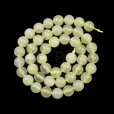 Natural New Jade Stone Round Bead Strands G-O039-16-8mm-A-1