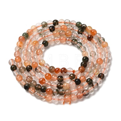 Natural Colorful Rutilated Quartz Beads Strands G-B090-A18-03-1