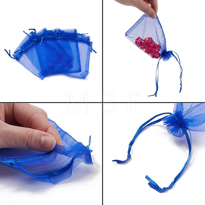 Organza Gift Bags with Drawstring OP-R016-9x12cm-10-1