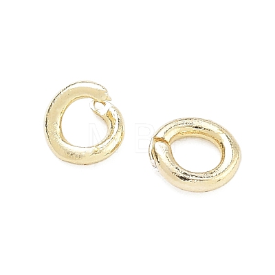 Brass Locking Jump Rings KK-C251-22G-1