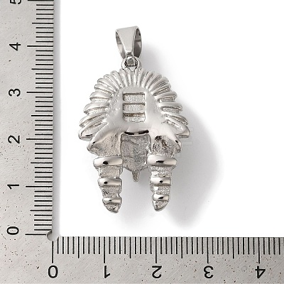 Non-Tarnish 304 Stainless Steel Pendants STAS-Z075-24P-1