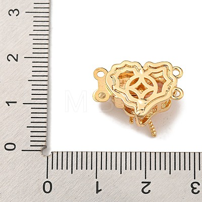 Brass Micro Pave Cubic Zirconia Box Clasps KK-U037-40G-C-1