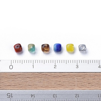 Transparent & Opaque Czech Glass Beads GLAA-O018-04-1