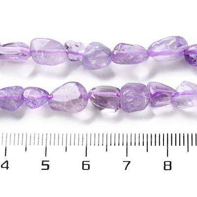 Natural Amethyst(Dyed & Heated) Beads Strands G-P497-01C-47-1