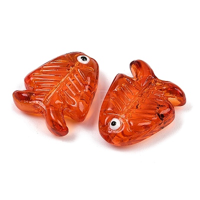 Transparent Glass Enamel Beads LAMP-U004-06Q-1