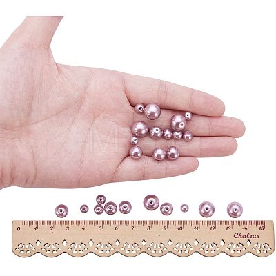   Eco-Friendly Dyed Glass Pearl Round Pearlized Bead HY-PH0009-RB085-1