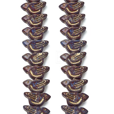 Painted Glass Beads Strands GLAA-Z021-19B-1