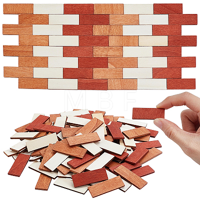 180Pcs 3 Colors Mini Wood Floorboards AJEW-WR0003-80-1
