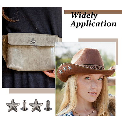 200 Bags Zinc Alloy Decorative Rivets FIND-FH0017-89-1