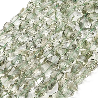 Natural Green Quartz Faceted Nugget Beads GG-CBA1668-C01-01-1