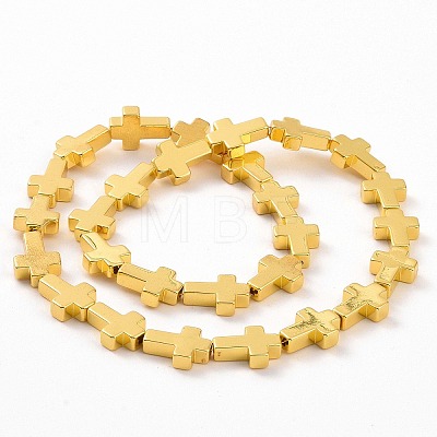 Electroplated Non-magnetic Synthetic Hematite Beads Strands G-C006-08G-1