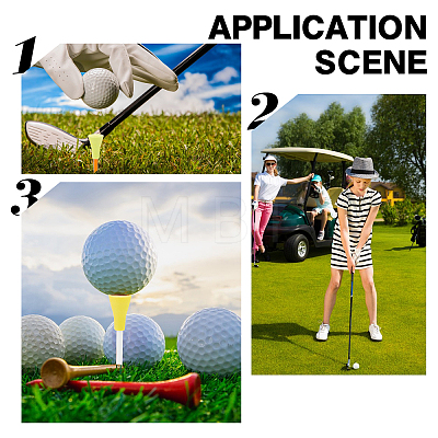 CHGCRAFT 12Pcs Two-tone Plastic Golf Double Tees AJEW-CA0001-62-1