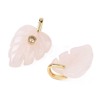 Natural Rose Quartz Pendants GG-CBA105B-01M-G-1