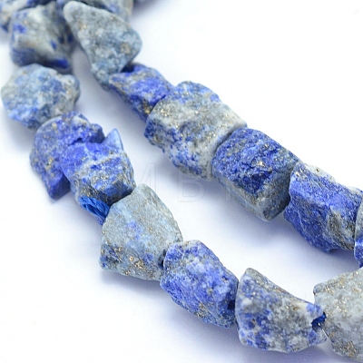 Raw Rough Natural Lapis Lazuli Beads Strands G-I279-B08-1