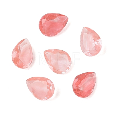 Cherry Quartz Glass Cabochons G-C146-01F-1