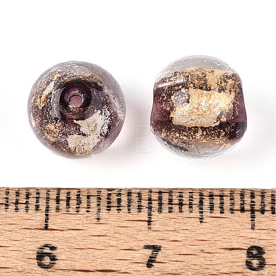 Handmade Gold Foil Glass Beads LAMP-C004-03H-1