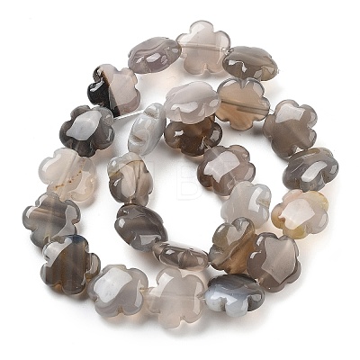Natural Gray Agate Beads Strands G-F769-I01-01-1
