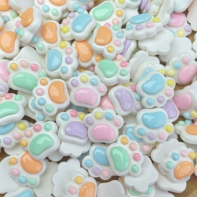 Cartoon Opaque Resin Cabochons RESI-C039-03G-1
