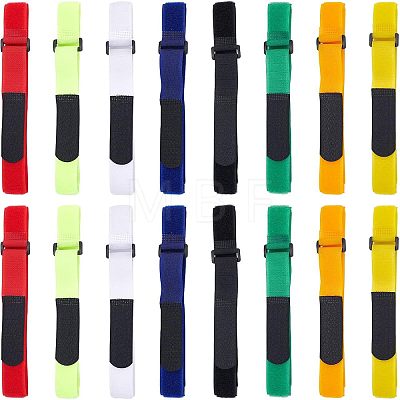 SUPERFINDING 16Pcs 8 Color Reusable Nylon Cable Ties FIND-FH0002-20-1