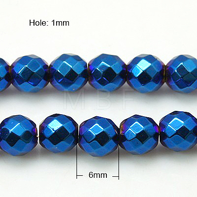 Non-Magnetic Synthetic Hematite Beads Strands G-C018-6mm-1