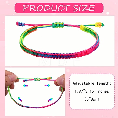 Braided Nylon Thread Cord Bracelets BJEW-SW00049-01-1