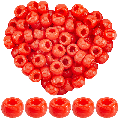 800Pcs Opaque Plastic Beads KY-SP0001-47C-1