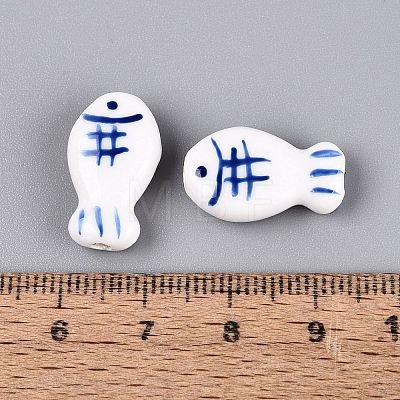 Handmade Porcelain Ceramic Beads PORC-Q005-06D-1