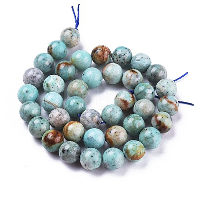 Natural Chrysocolla Beads Strands G-R477-10mm-1