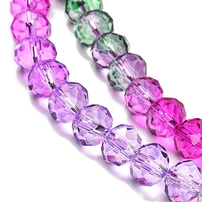 Transparent Painted Glass Beads Strands X1-DGLA-A034-T6mm-A06-1