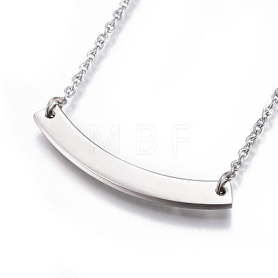 304 Stainless Steel Pendant Necklaces NJEW-E141-38-1