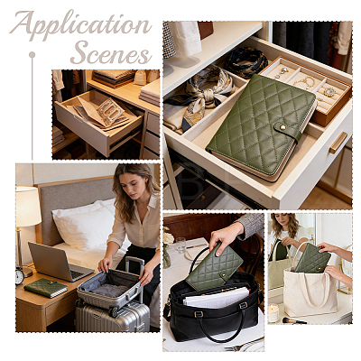 Portable Travel PU Leather & PVC Loose Leaf Binder Jewelry Books AJEW-WR0003-78B-1
