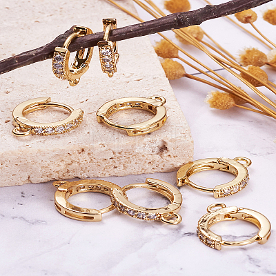 Eco-Friendly Brass Earring Hoops Findings KK-TA0007-40-1